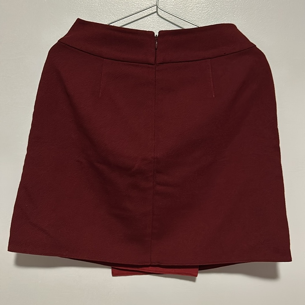 Red Skirt With Overlapping Layer - image 3